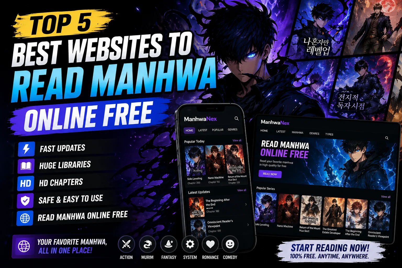 Read Manhwa Online Free Top 5 Best Websites